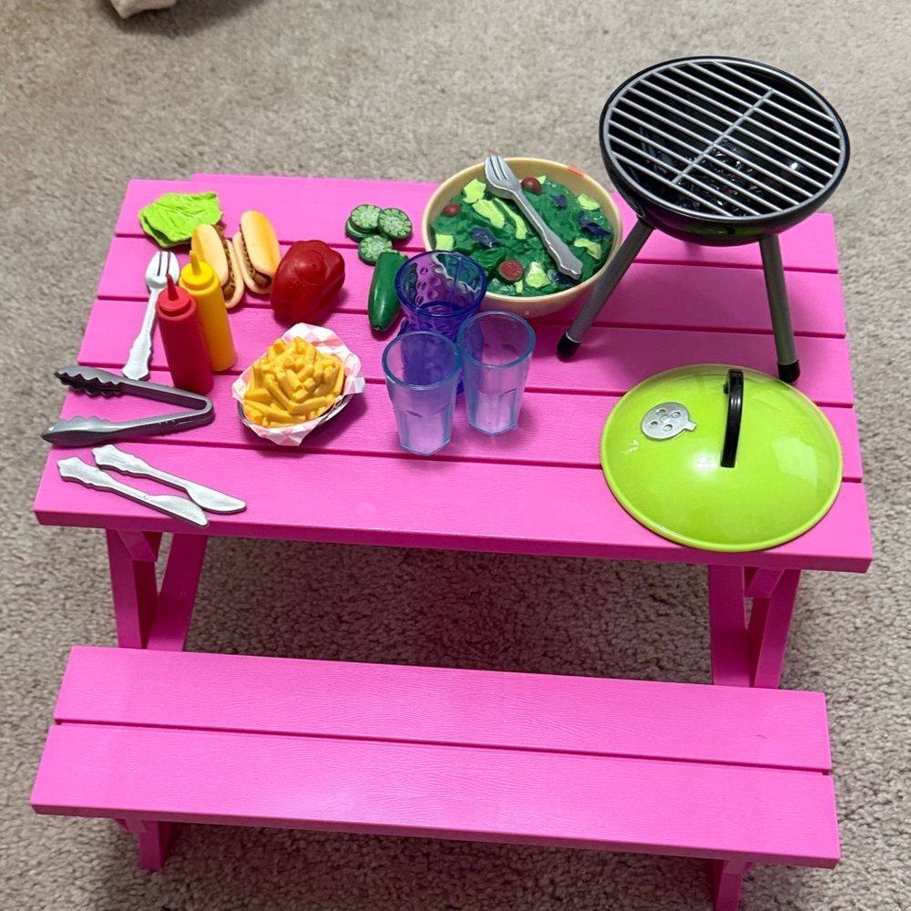 Our Generation Picnic Playset with Pink Table for 18” Dolls - Picture 5 of 10